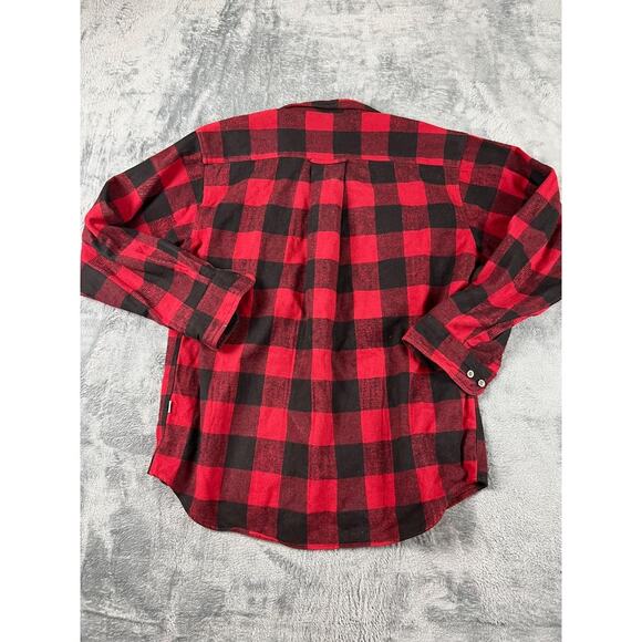 Men’s galyans heavy flannel workwear, large red plaid excellent condition - Picture 6 of 8